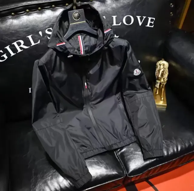 Moncler Hooded Windbreaker Jacket Classic Logo