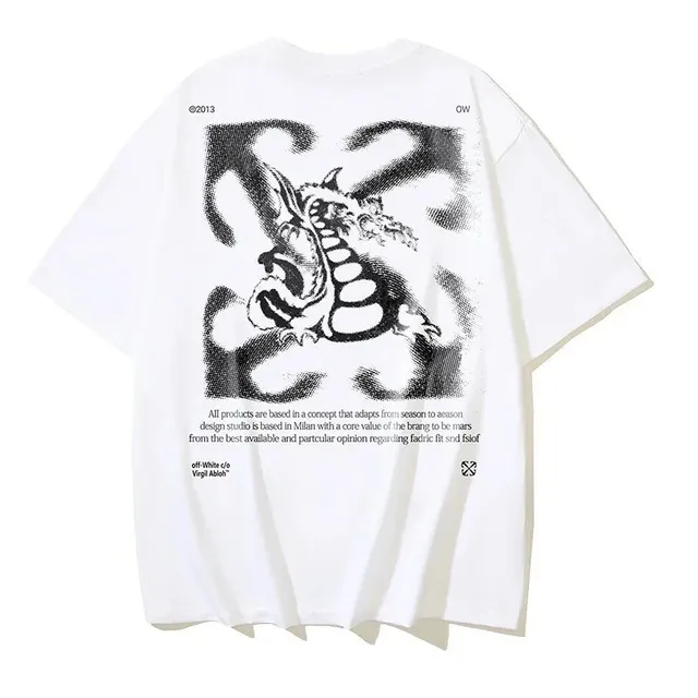 Off-White Graphic T-Shirt Dragon Print