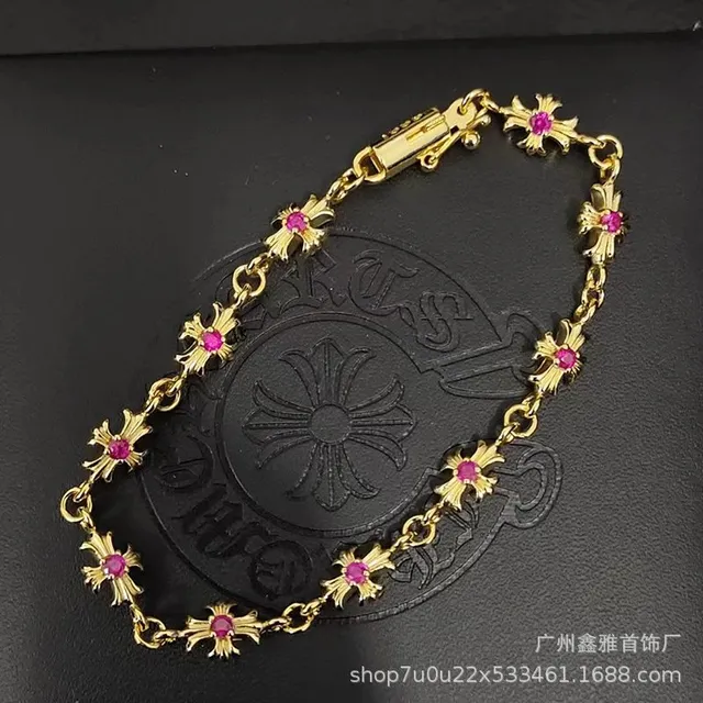 金色粉钻手链18cm