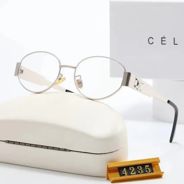 Celine Oval Optical Frame Metal and Acetate
