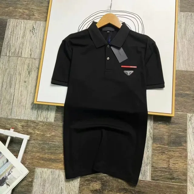 Prada Polo Shirt Triangle Logo