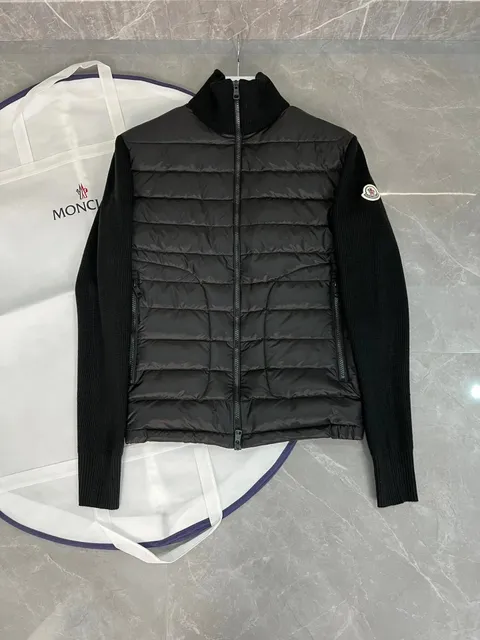 Moncler Knit-Sleeve Puffer Jacket