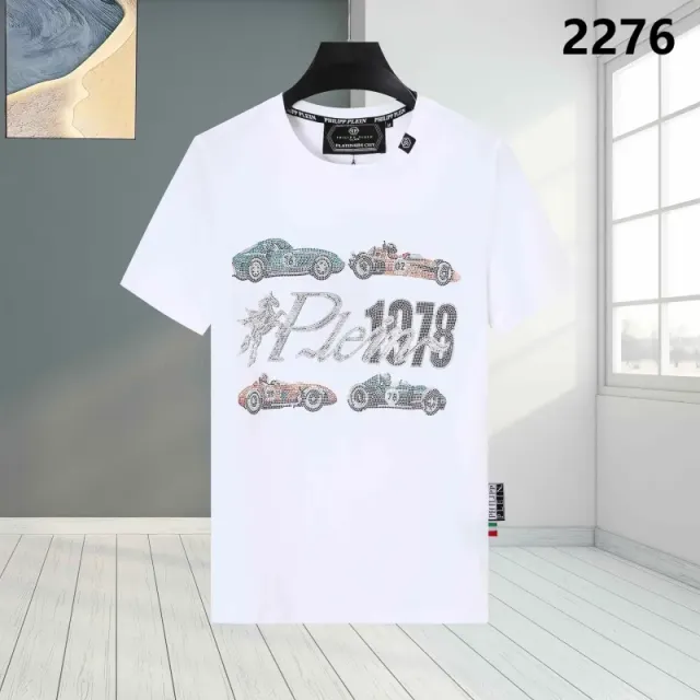 Philipp Plein Racing Car Graphic Tee Crystal-Embellished