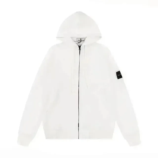 Stone Island Zip-Up Hoodie Compass Patch