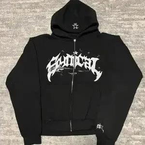 Corteiz Zip-Up Hoodie Gothic Logo