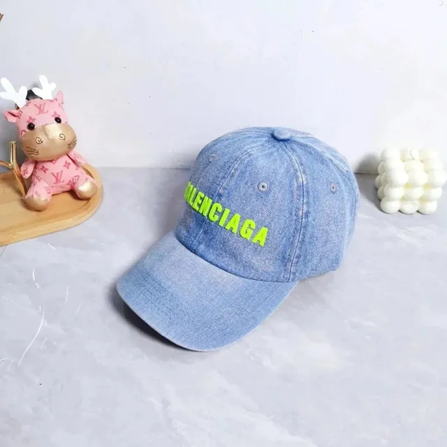 Balenciaga Denim Cap Neon Logo