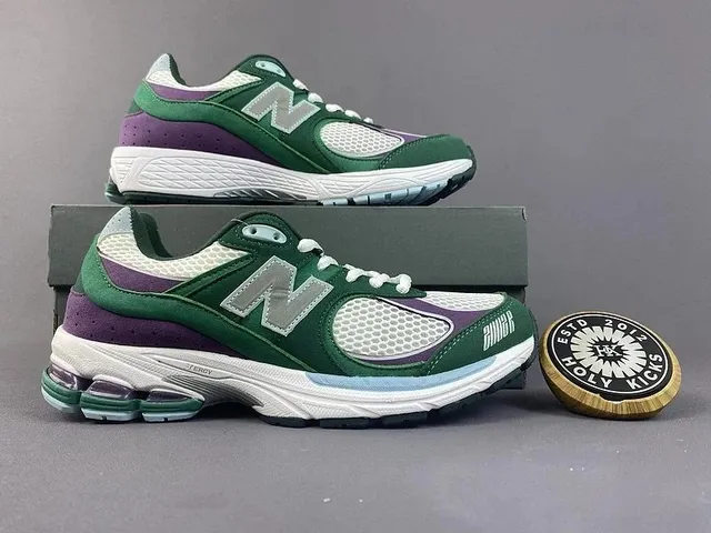 New Balance 2002R Green Purple