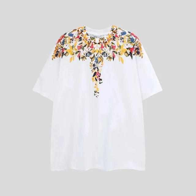 Marcelo Burlon Printed T-Shirt Floral Embroidery