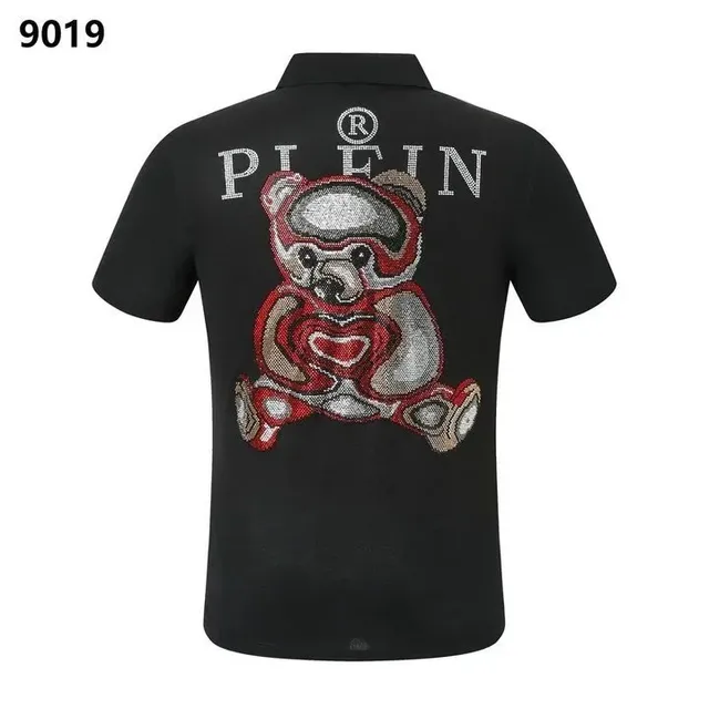 Philipp Plein Polo Shirt Crystal Bear Embroidery