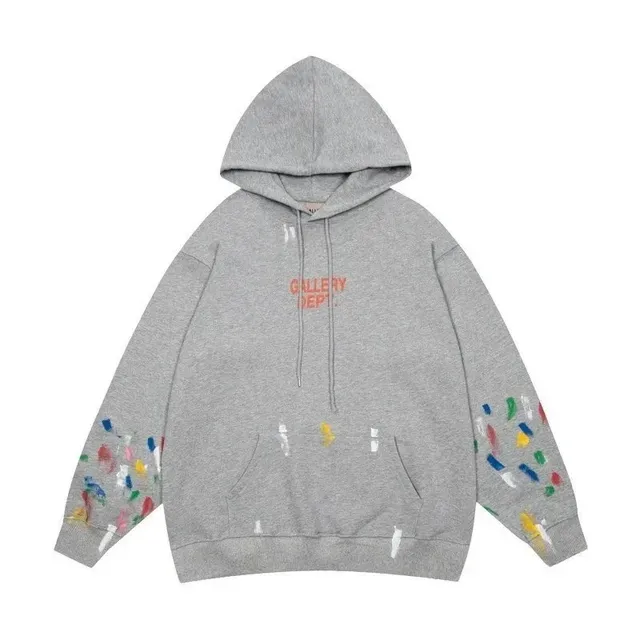 Paint Splatter Hoodie Gallery Dept. Logo