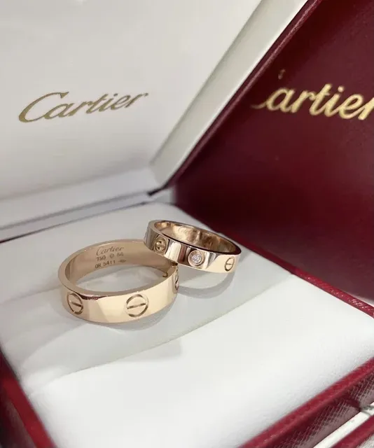 Cartier Love Ring Screw Motif with Diamonds