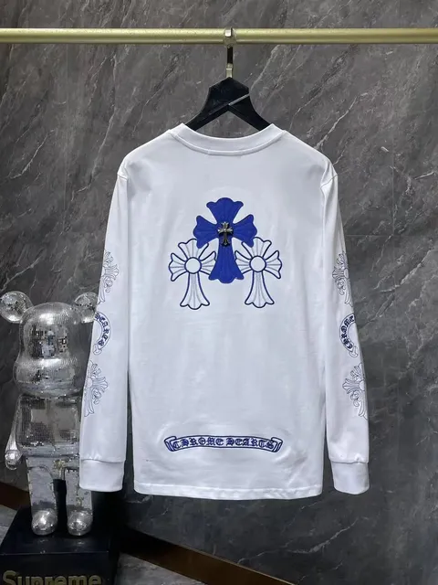 Chrome Hearts Long Sleeve Tee Triple Cross Embroidery