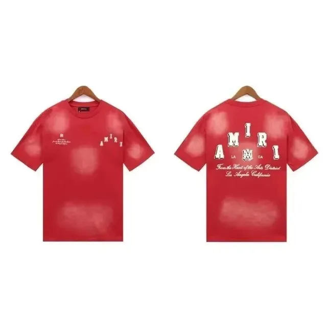 Amiri Logo Tee Washed Red