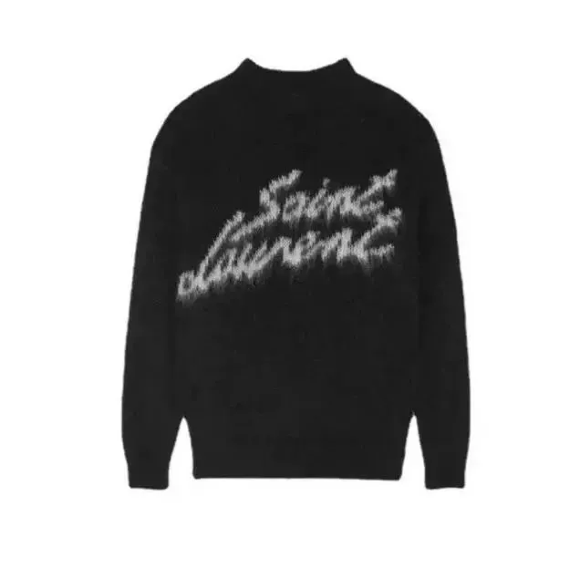 Saint Laurent Knit Sweater Fuzzy Logo