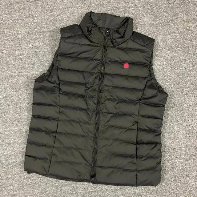 The North Face Puffer Vest Black with Red Logo