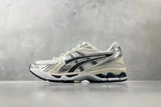Asics Gel-Kayano 14 Silver and Navy