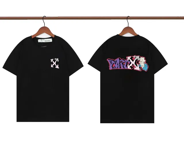 Off-White Graphic T-Shirt Graffiti Print