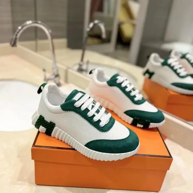 Hermès Oran Sneaker White and Green