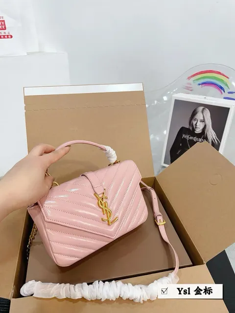 Saint Laurent Niki Mini Quilted Patent Leather