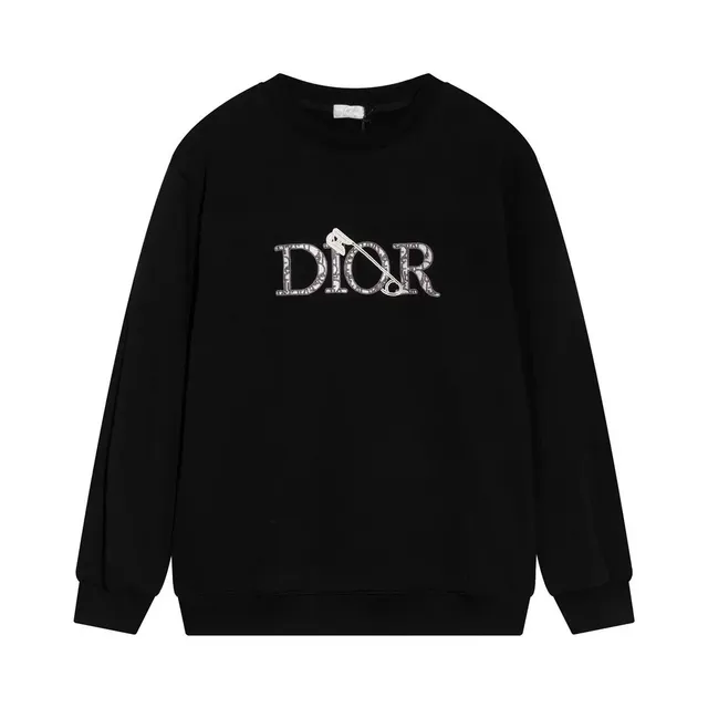 Dior Crewneck Sweatshirt Oblique Logo with Safety Pin