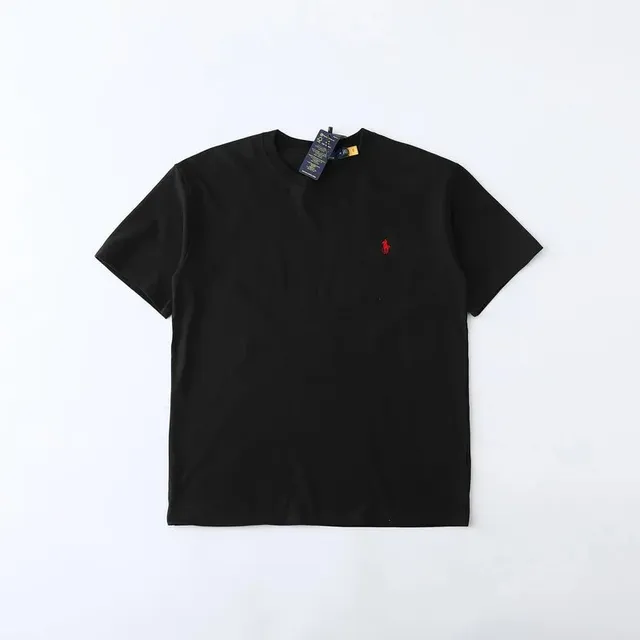 欧码T恤黑色/红标