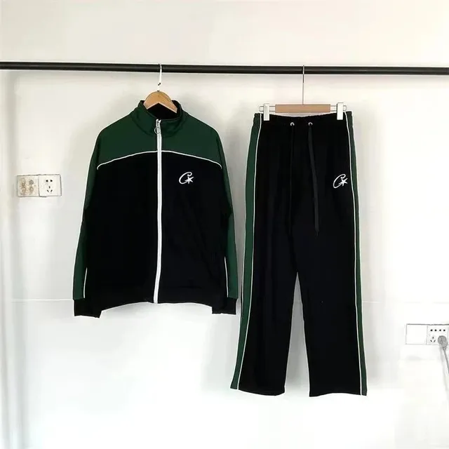 Corteiz Track Suit Two-Tone Black/Green