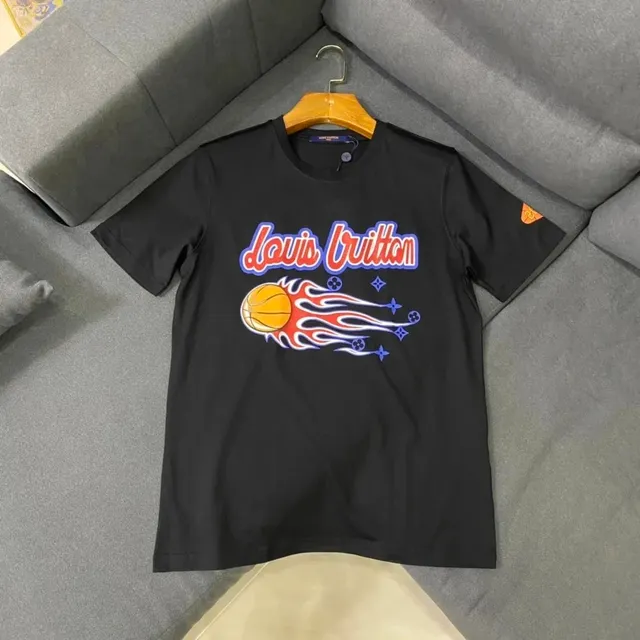 Louis Vuitton T-Shirt Flaming Basketball Logo