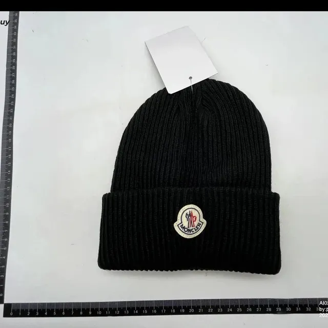 Moncler Ribbed Beanie Logo Patch
