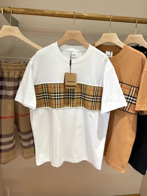 Burberry Check Panel T-Shirt Vintage Check