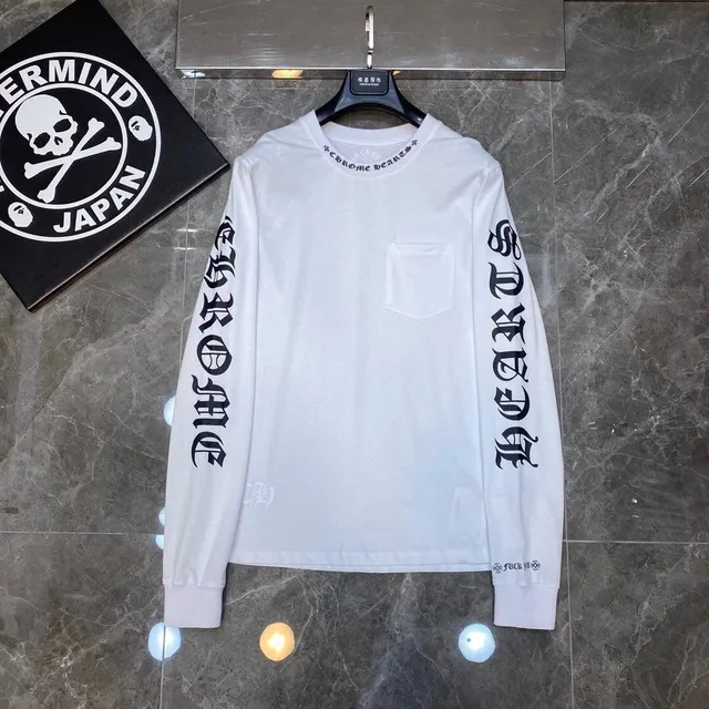 Chrome Hearts Long Sleeve Tee Hearts Sleeve Print