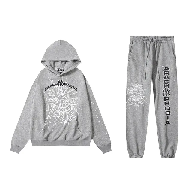 Broken Planet Spiderweb Hoodie and Joggers Set Arachnophobia Print