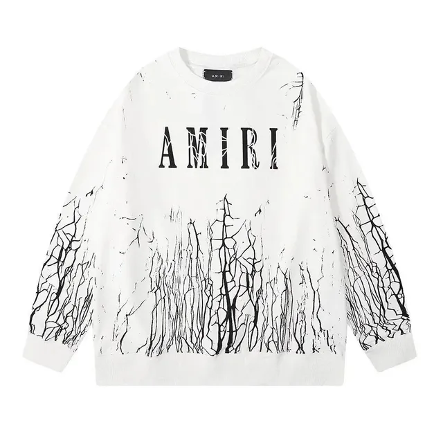 Amiri Crewneck Sweater Cracked Print