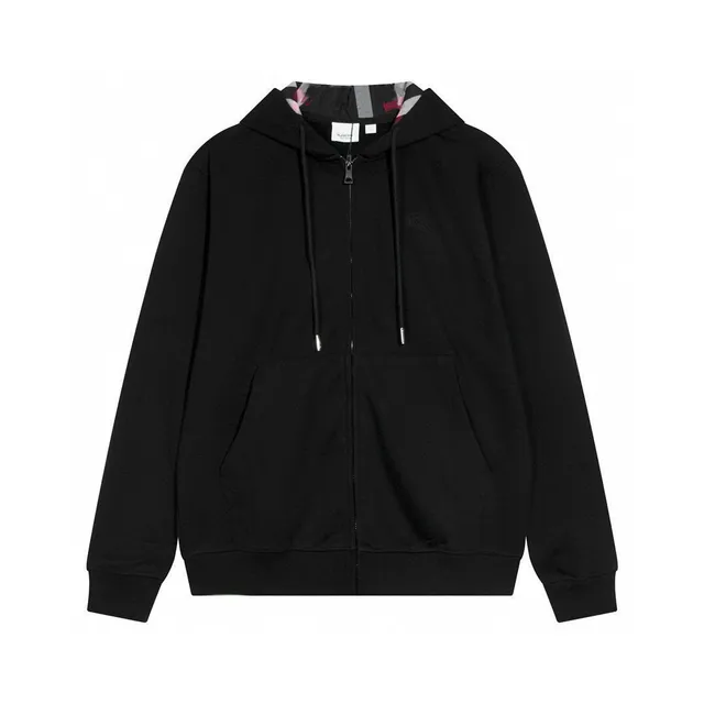 Burberry Zip-Up Hoodie Check Lining