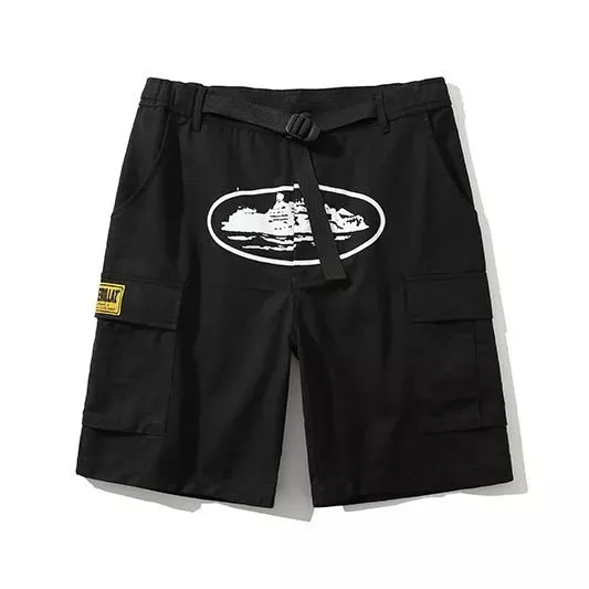 Corteiz Cargo Shorts Ship Print