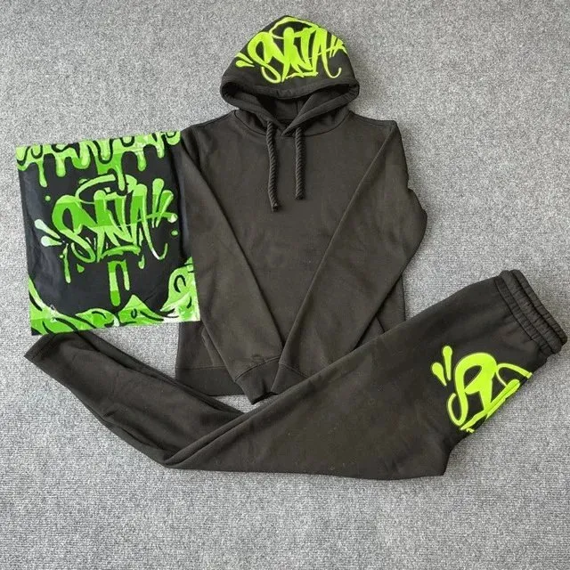 Syna World Hoodie and Joggers Set Graffiti Print