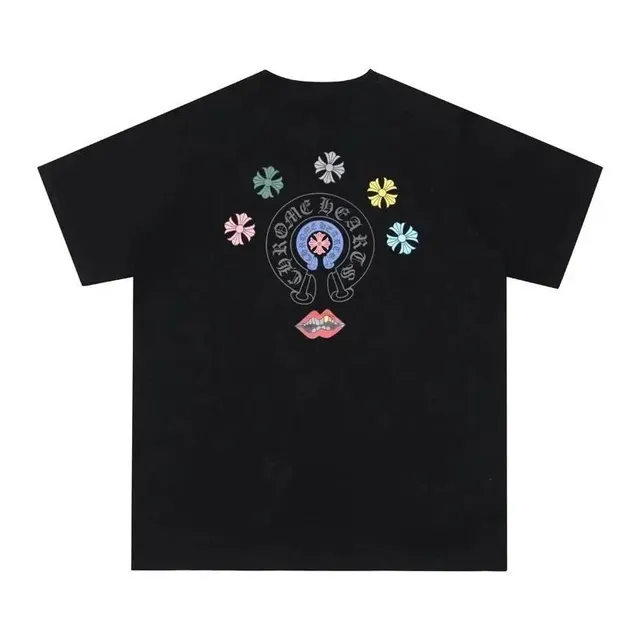 Chrome Hearts Graphic Tee Floral Cross Lips