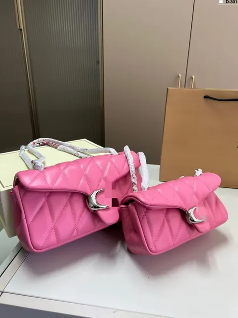 Chrome Hearts Quilted Shoulder Bag Crescent Moon Hardware