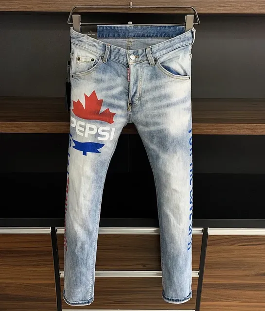 Dsquared2 Slim Fit Jeans Pepsi Logo Print