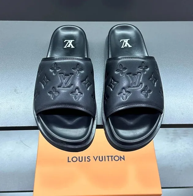 Louis Vuitton Slide Sandal Monogram Embossed