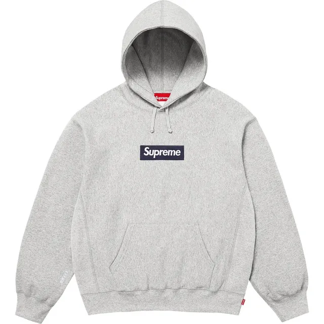 Supreme Box Logo Hooded Sweatshirt Heather Grey