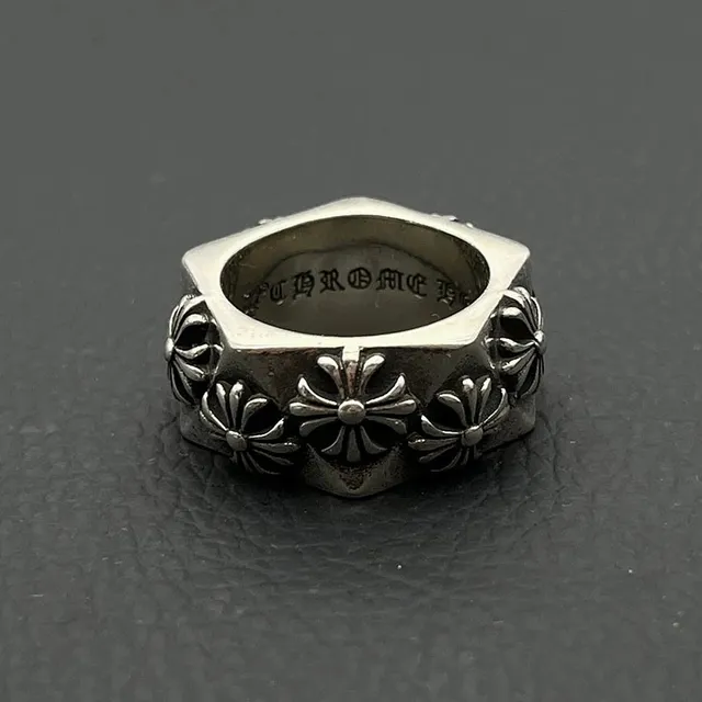 Chrome Hearts Cross Ring Hexagonal Band