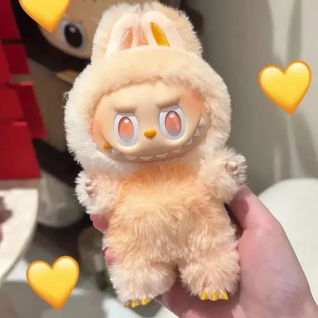 Labubu Plush Figure Furry Bunny Hoodie