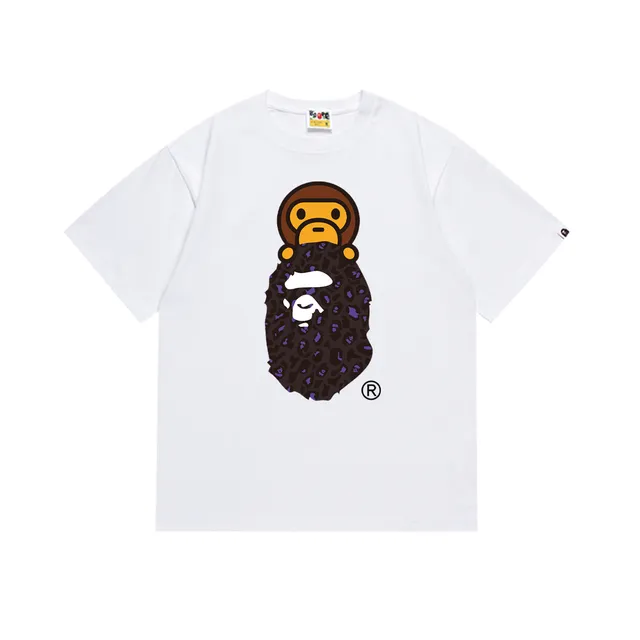 BAPE Ape Head Tee Purple Leopard Ape