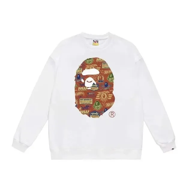BAPE Crewneck Sweatshirt Hot Wheels Ape Head Print