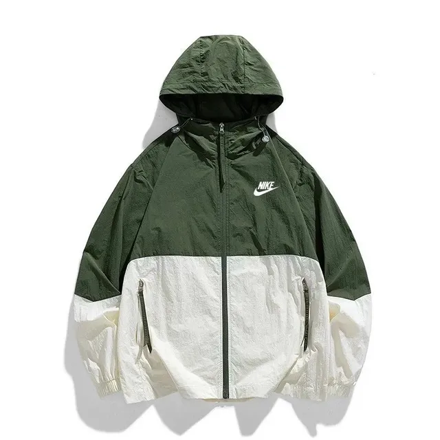 Nike Windrunner Olive and White