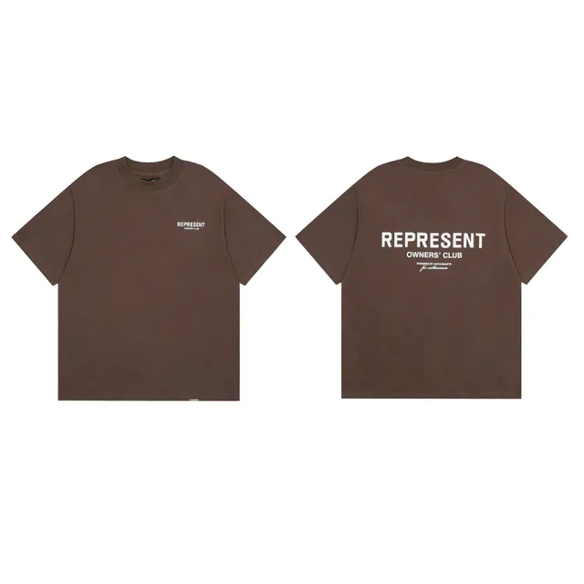 Represent Owners' Club Tee Brown Logo Print