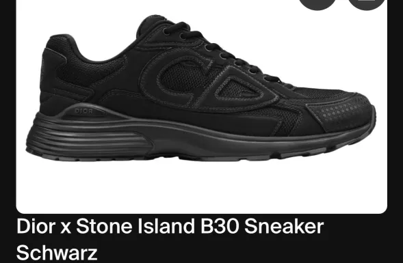 Dior × Stone Island B30 Sneaker Schwarz