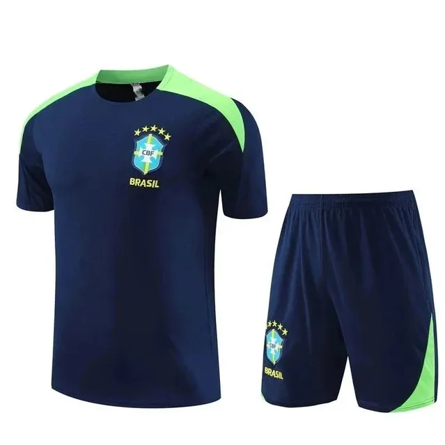 Nike × Brazil National Team Brazil Training Kit Navy with Neon Green Accents
