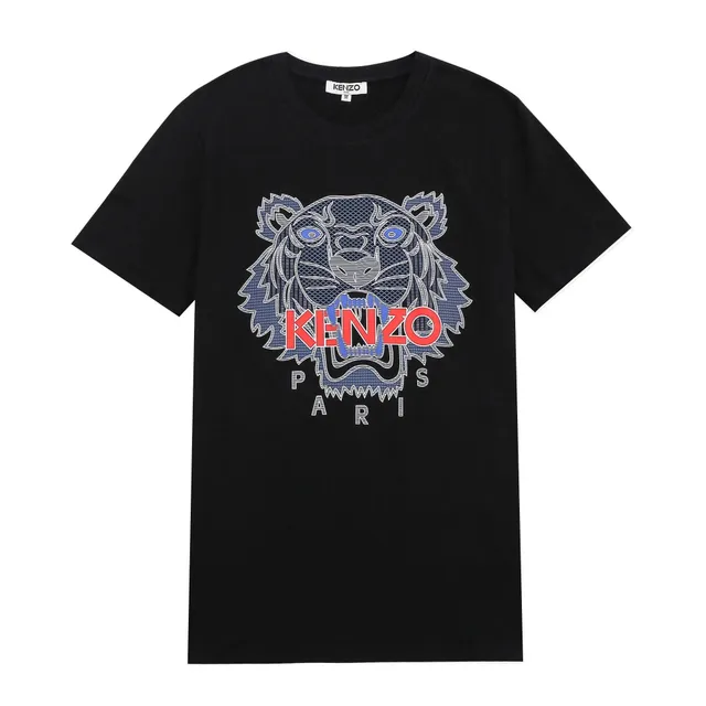 Kenzo Tiger Logo Tee Embroidered Tiger