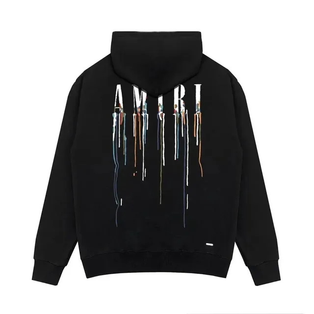 Amiri Hoodie Dripping Logo Print